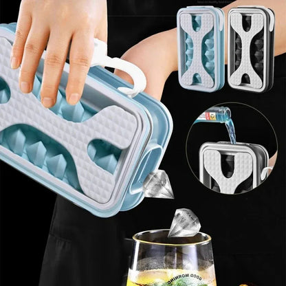 2in1 Portable Silicone Ice Ball Mold Ice Maker Water Bottle Ice Cube Mould Bottle Creative Ice Ball Diamond Curling Summer Kitchen Gadgets Zentro