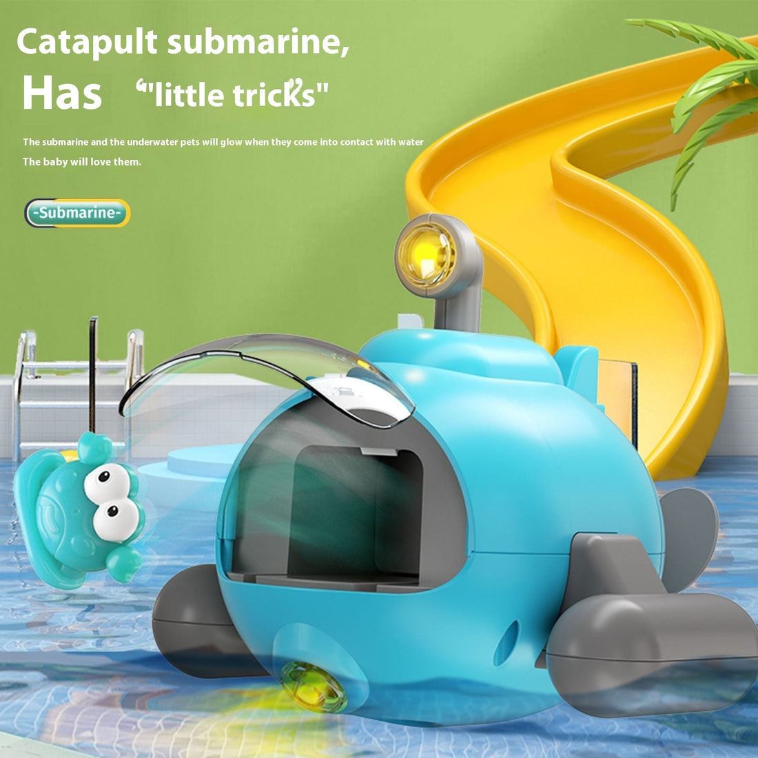 Water Toys Luminous Catapult Submarine Bath Toys Zentro